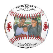 Zum 1. Geburtstag Papa Keepake 3 Foto Baseball (Vorderseite)