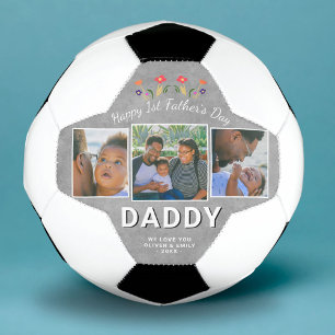 Zum 1. Geburtstag Papa Keepake 3 Foto Fußball