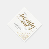 Zum 21. Geburtstag des 21. Goldenen Confetti Serviette (Ecke)