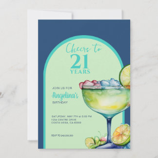 Zum 21. Geburtstag Margarita Einladung