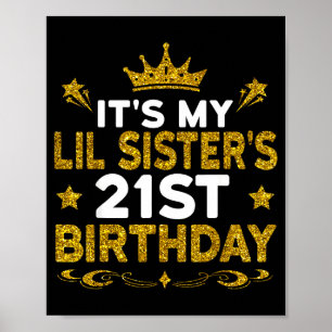 Zum 21. Geburtstag meiner kleinen Schwester Herzli Poster