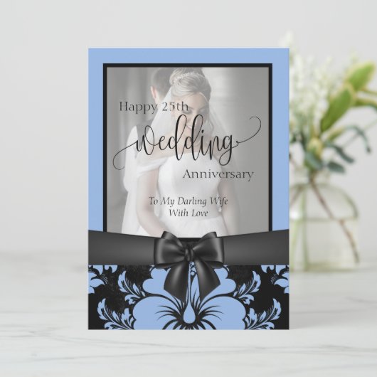 Zum 25. Geburtstag des Fotos Einladung (Stehend Vorderseite)