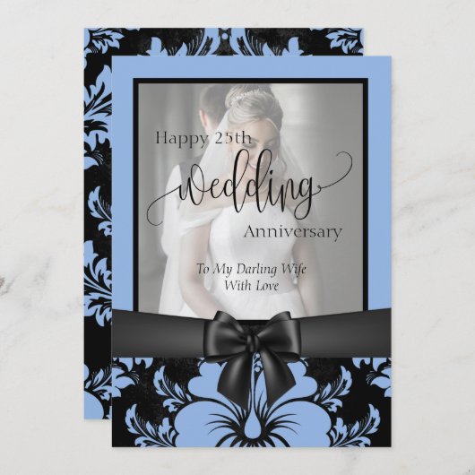 Zum 25. Geburtstag des Fotos Einladung (Vorne/Hinten)