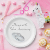 Zum 25. Silver Jubiläum Pappteller (Party)