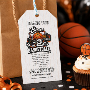 Zum 2. Geburtstag Basketball Sport-Themen Junge Geschenkanhänger