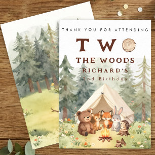 Zum 2. Geburtstag von Two the Woods Happy Camper Dankeskarte