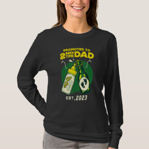 Zum 2. Mal Papa Befördert 2023 Ein Bier Milch Zwei T-Shirt