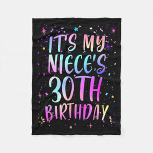 Zum 30. Geburtstag meiner Nichte Bunt Glücklich 30 Fleecedecke