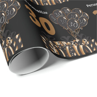 Zum 30. Geburtstag| Personalisieren Geschenkpapier