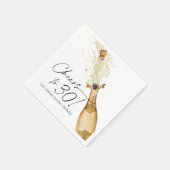 Zum 30. Geburtstag Personalisiertes Papier Napkins Serviette (Ecke)