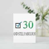 Zum 30. Geburtstag Postkarte (Stehend Vorderseite)