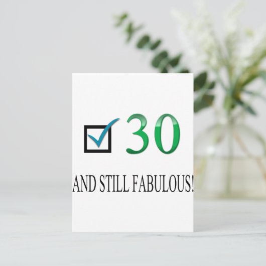 Zum 30. Geburtstag Postkarte (Stehend Vorderseite)