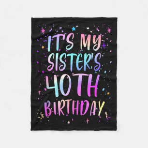 Zum 40. Geburtstag meiner Schwester Buntes Glückli Fleecedecke