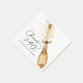 Zum 40. Geburtstag Personalisiertes Papier Napkins Serviette (Ecke)