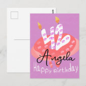 Zum 42. Geburtstag Donut Cake Postkarte (Vorne/Hinten)
