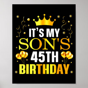 Zum 45. Geburtstag meines Sohnes Herzlichen Glückw Poster