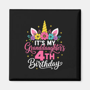 Zum 4. Geburtstag meiner Enkelin Einhorn-Oma Magnet