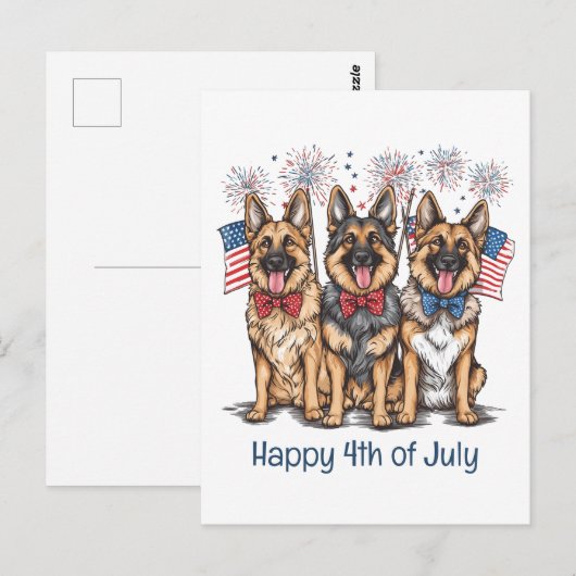 Zum 4. Juli 2010 Postkarte (Vorne/Hinten)