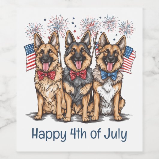 Zum 4. Juli 2010 Weinetikett (Einzelnes Label)