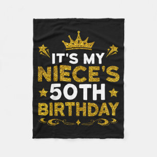 Zum 50. Geburtstag meiner Nichte Herzlichen Glückw Fleecedecke