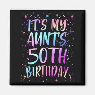 Zum 50. Geburtstag meiner Tante Farbige Glückwünsc Magnet