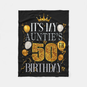 Zum 50. Geburtstag meiner Tante Herzlichen Glückwu Fleecedecke