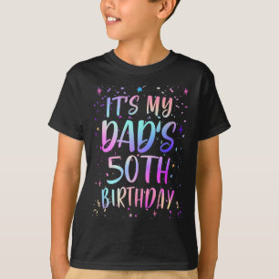 Zum 50. Geburtstag meines Vaters Farbige Glückwüns T-Shirt