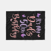 Zum 50. Geburtstag meines Vaters Schmetterling Hap Fleecedecke (Vorderseite (Horizontal))