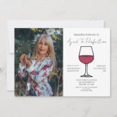 Zum 50. Geburtstag vollkommener Wein Einladung (Vorderseite)