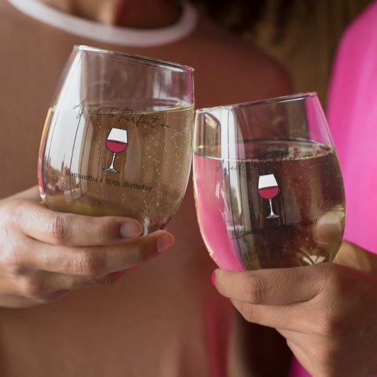 Zum 50. Geburtstag vollkommener Wein Weinglas Ohne Stiel