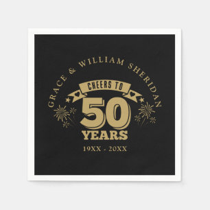 Zum 50. goldenen Hochzeitstag alles Gute Serviette