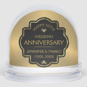 Zum 50. Hochzeitstag Schneekugeln (Vorderseite)