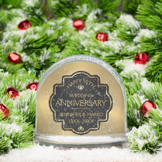 Zum 50. Hochzeitstag Schneekugeln (Weihnachten)