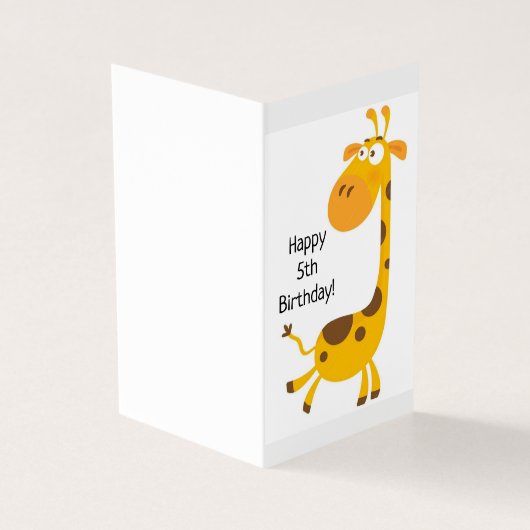 Zum 5. Geburtstag - Kinderkarte (Vorderseite)