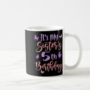 Zum 5. Geburtstag meiner Schwester Schmetterling G Kaffeetasse