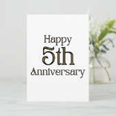 Zum 5. Jahrestag der Einladung (Stehend Vorderseite)