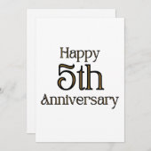 Zum 5. Jahrestag der Einladung (Vorne/Hinten)