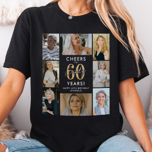Zum 60. Geburtstag - Fotocollage T-Shirt