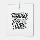 zum 70. Geburtstag Keramikornament (Links)