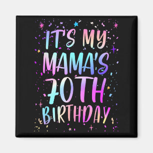 Zum 70. Geburtstag meiner Mama - Farbige Glückwüns Magnet
