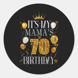 Zum 70. Geburtstag meiner Mama Herzlichen Glückwun Runder Aufkleber