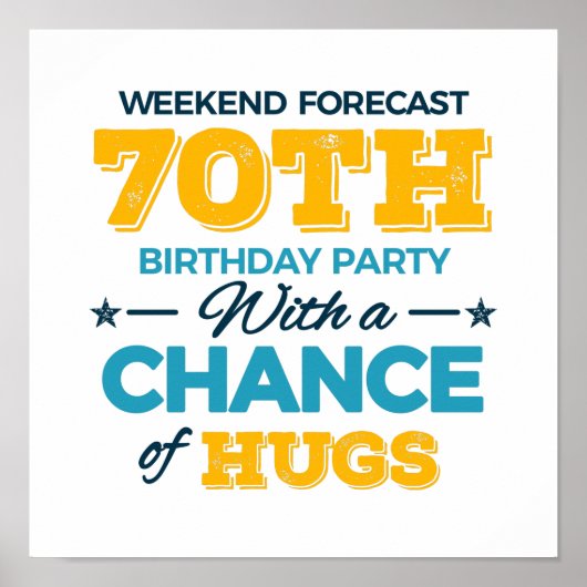 zum 70. Geburtstag Poster (Vorne)