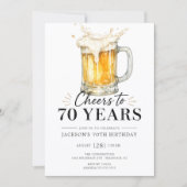 Zum 70. Geburtstag - Prost! Einladung (Vorderseite)