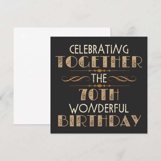 zum 70. Geburtstag Save The Date (Vorne/Hinten)