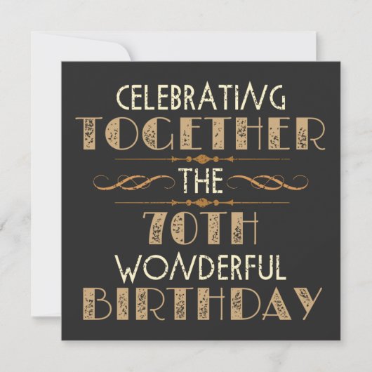 zum 70. Geburtstag Save The Date (Vorderseite)