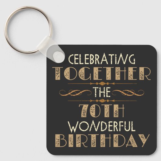 zum 70. Geburtstag Schlüsselanhänger (Vorderseite)