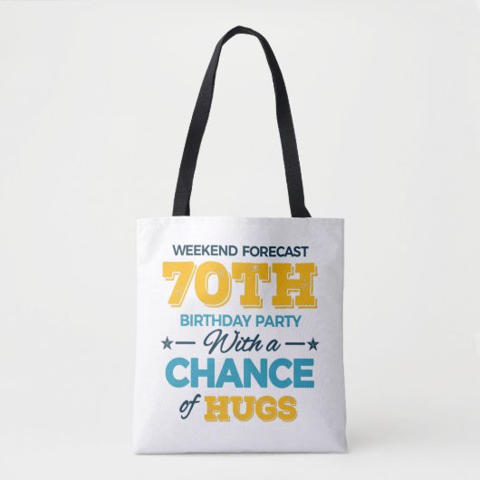 zum 70. Geburtstag Tasche (Vorderseite)