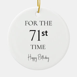 Zum 71. Mal Alles Gute Zum Geburtstag Keramik Ornament