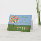 Zum 7. Geburtstag, Bubblegum Tree Karte (Vorderseite)