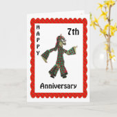 Zum 7. Jahrestag Karte (Gelbe Blume)